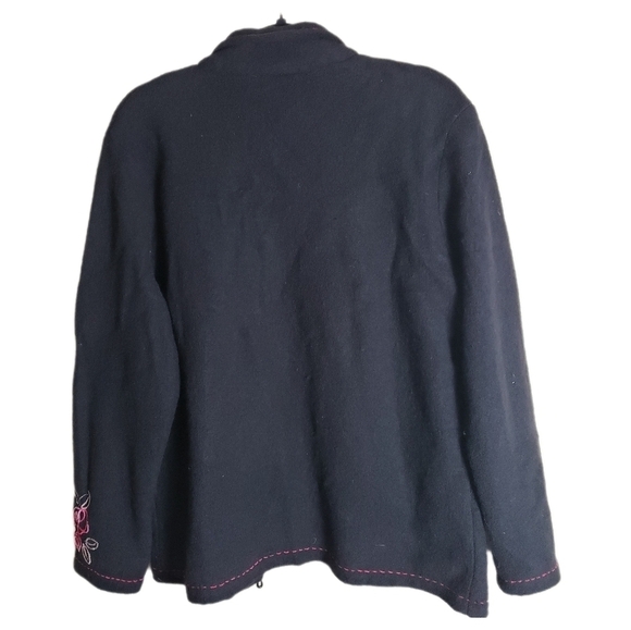 Alfred Dunner 100%Wool Sweater/Jacket Zipper Front. Size M - Picture 2 of 8